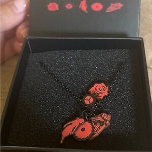 PIERCE THE VEIL I CANT HEAR YOU TOUR VIP 202MERCH Black and Red Pendant Necklace